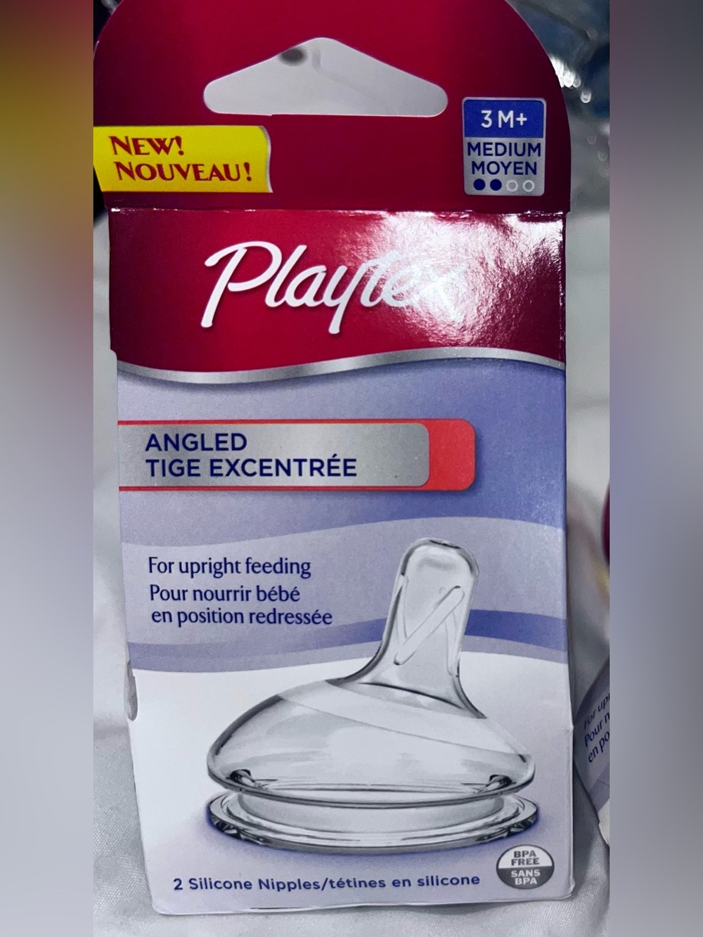 Playtex Silicone Nipple Pack - Red and Purple Accent Packaging